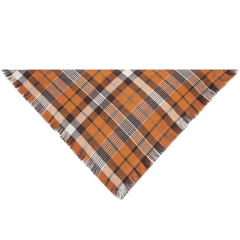 Orange Plaid Bandana
