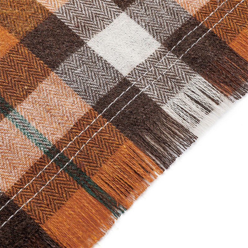 Orange Plaid Bandana