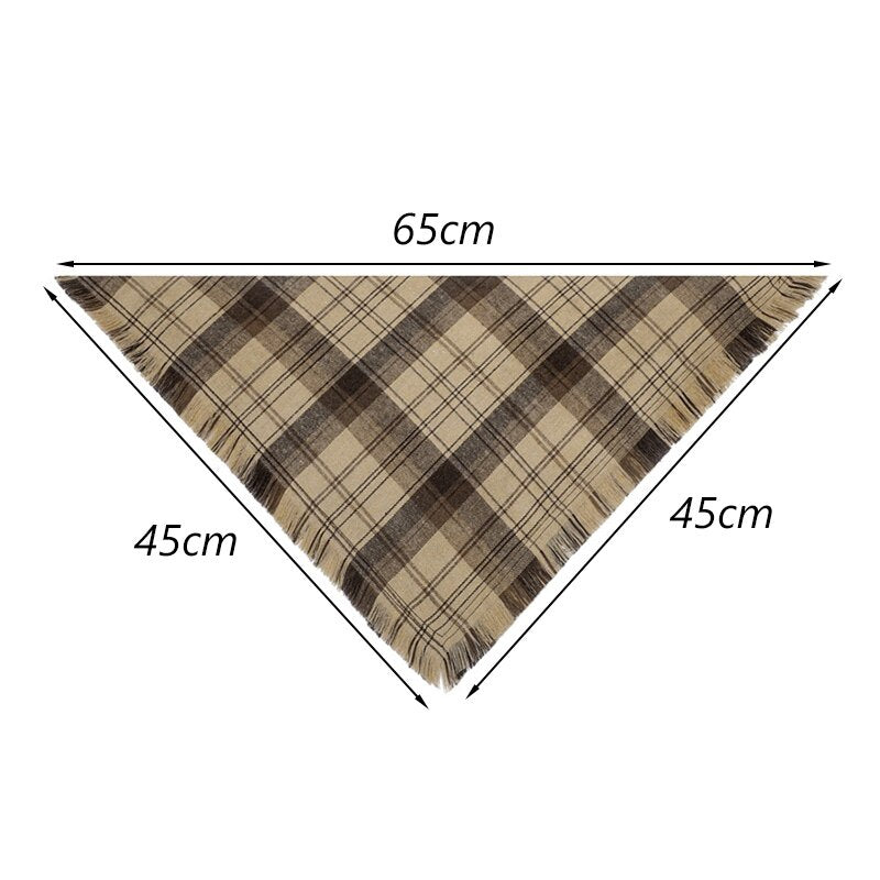 Khaki Plaid Bandana