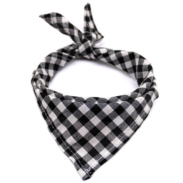 Black Plaid Bandana