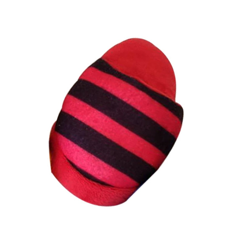 Rose Black Stripe Slippers